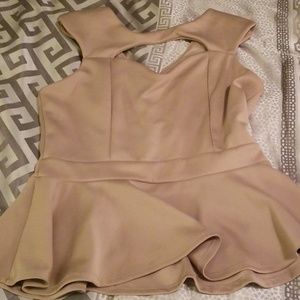 Peplum top with cut out
